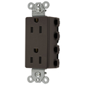 Hubbell Wiring Device-Kellems Straight Blade Devices, Receptacles, Style Line Decorator Duplex, SNAPConnect, 15A 125V, 2-Pole 3-Wire Grounding, 5-15R, Nylon, Brown SNAP2152A